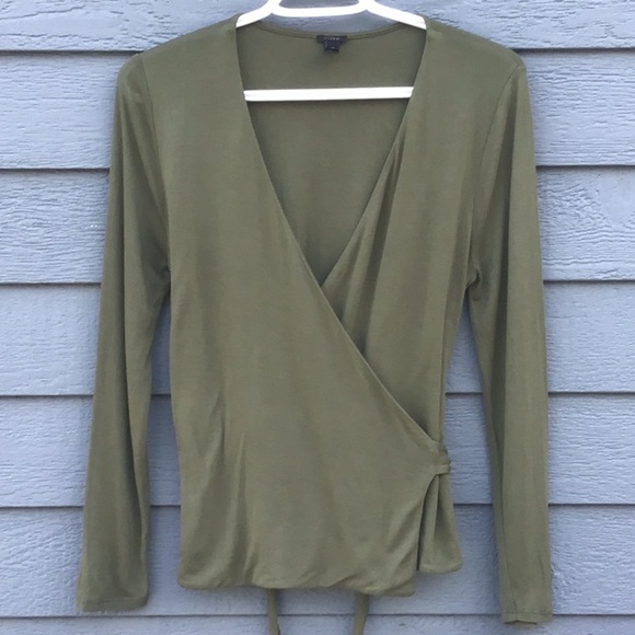 J. Crew Wrap Long Sleeve Top - Picture 4 of 8